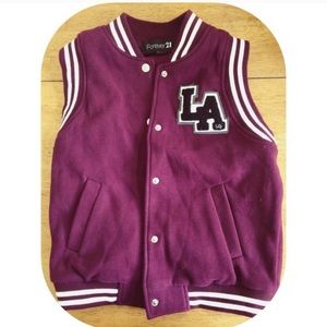 Forever 21 LA Los Angeles letterman vest size sm